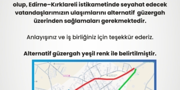 Kırklareli Karahıdır Mahallesi Edirne Caddesi altyapı çalışması yol tek şerit