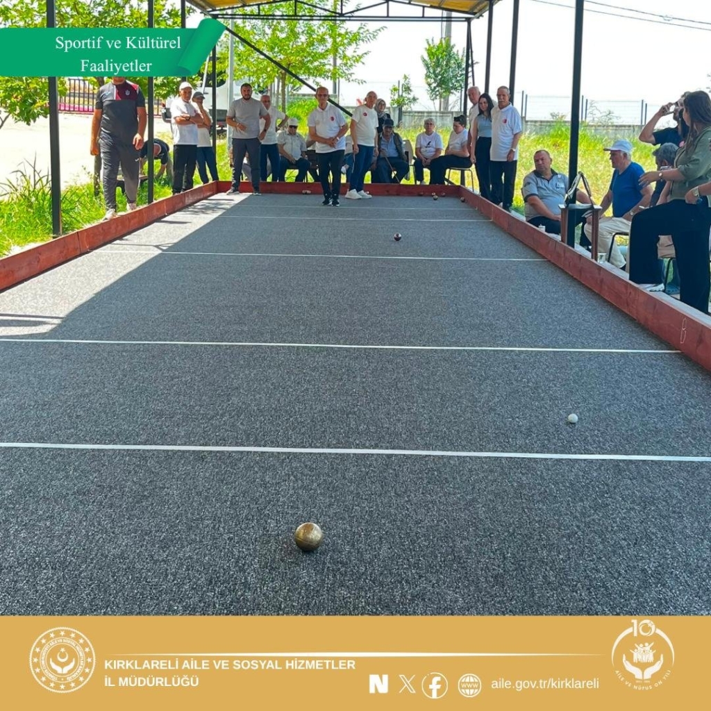 Kırklareli Huzurevi bocce turnuvası