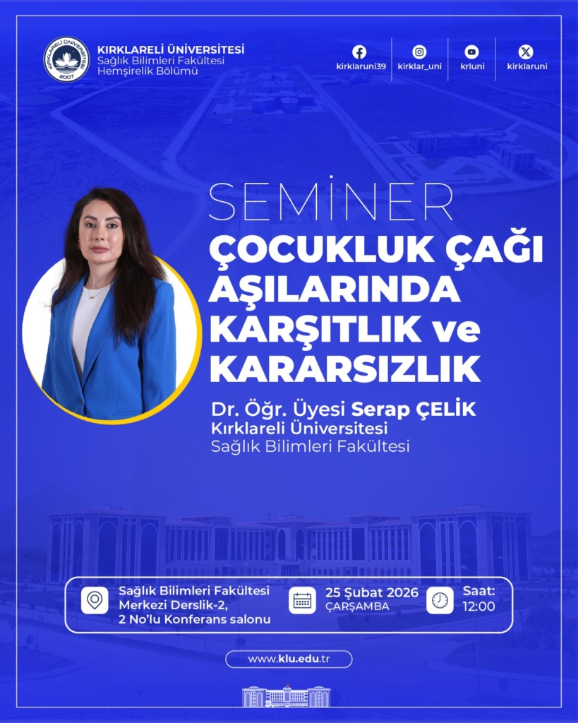Kırklareli Üniversitesi aşı semineri