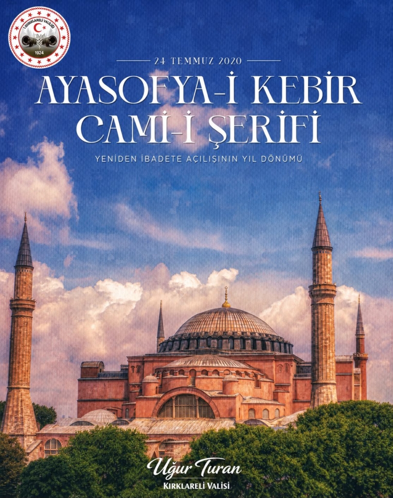Kırklareli Valisi Ayasofya