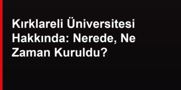 Kırklareli Üniversitesi